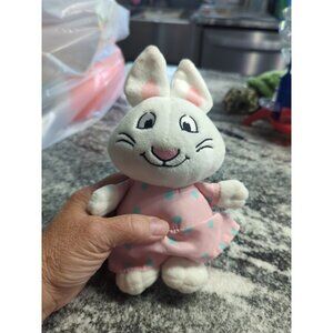 Max & Ruby Bunny Rabbit Plush Stuffed Animal Aurora World Pink White Polka Dots